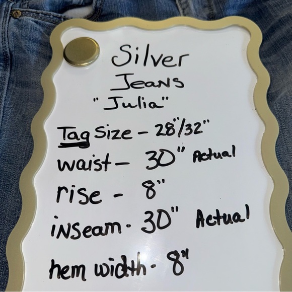 Silver Jeans Julia Low Rise Bootcut 30x30Raw Hem Y2K Flare - Picture 7 of 8